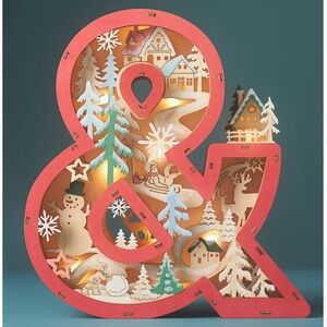 Anthropologie Winter Wonderland Light-Up Monogram Letters - Ampersand &